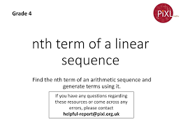 The nth term is a formula used to generate any term of a sequence. Nth Term Of A Linear Sequence Ppt Download