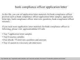 We did not find results for: Bank Compliance Officer Application Letter