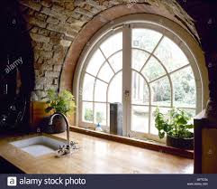 rustic, country kitchen sink under an