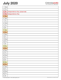 Blank august calendar and august holidays 2019 are also available. July 2020 Calendar Templates For Word Excel And Pdf