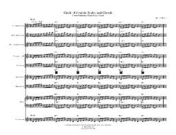 circle of fourths scale and chords sheet jazz band grades 6 12