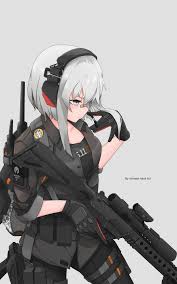 Genkoku tries to stand between them, but is shot by ak74, much to funco's anger. Anime Girl Cool Anime Girl With Gun