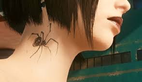 Extraordinary personality packed in the neck, which may mean a desire to control, to deny the standards and traditions, points to the informal leader. Spider Neck Tattoo Cyberpunk 2077 Mod