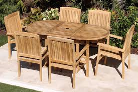 67in Oval Table 6 Pacific Chairs Teak Set Oval Table Outdoor Furniture Sets Teak