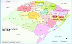 O rio grande do sul é um estado da região sul do brasil e o mais austral do país, com uma população de 11.286.500 habitantes. Mapa Do Rio Grande Do Sul Download Scientific Diagram