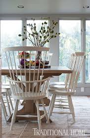 Large Scale Takes On The Classic Windsor Chair Gather Around A Custom Table For A Casual Dining Spot Windsor Dining Chairs Home Decor Farmhouse Table Chairs