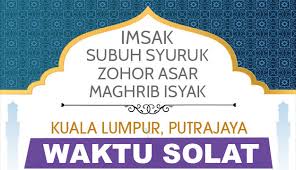 Waktu solat seterusnya subuh (صبح) pada 5:58pg. Maghrib Kuala Lumpur 2020