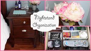The refreshed design of your bedside table will depend on the current condition and what you have to work with. How To Organize Her Nightstand Bedside Table Organization Youtube
