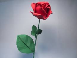 eagle 摺紙 一整枝玫瑰花的組合 origami rose paper crafts diy paper crafts
