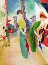 Two Women In Front Of A Hat Shop By August Macke 1913 August Macke Macke Art