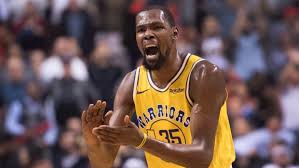 Kevin durant of the golden state warriors celebrates during the game against the houston rockets in game three of the. Durant Dazzles With 51 In Loss To Raptors Tsn Ca