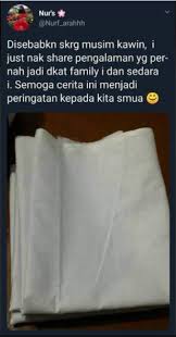 Pembiayaan perubatan kepada rakyat sabah bantuan khas rm500 kepada orang miskin/yatim/piatu/ibu tunggal. Terima Hadiah Kahwin Tanpa Nama Pengirim Dan Ia Adalah Sehelai Kain Putih Alahai Meremang Dibuatnya Gempak