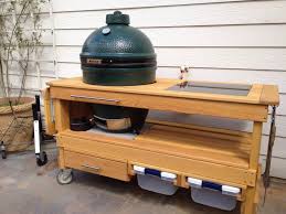 New Custom Table From Brian Crisler At Biggreeneggtables Com Big Green Egg Table Big Green Egg Table Plans Grill Table