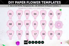 Small annabelle paper rose flower template. 5540 Svg Free Cricut Paper Flower Template By Caladesign Free Mockups Psd Template Design Assets