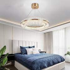 Bedroom ceiling lights come in many different forms; Contemporary Living Room Crystal Chandelier Led Ring Chandeliers Bedroom Ceiling Lights Golden Bronze Chrome Pendant Lights Aliexpress