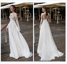 Empire Maternity Wedding Dresses Lace And Chiffon Long Sleeves Beach Bridal Gowns 2016 Plus Size Cove Hochzeitskleid Spitze Kleid Hochzeit Brautkleid Schwanger
