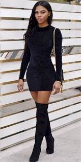 Awesome 41 Stunning All Black Outfit For Women Https Attirepin Com 2017 11 20 41 Stunning Black Outfit Women Body Con Dress Outfit Clothes For Women Fashion