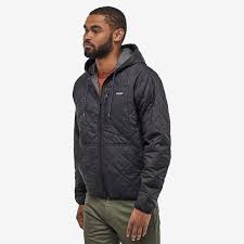 Patagonia Men S Diamond Quilted Bomber Hoody In 2020 Hooded Jacket Men Quilted Bomber Mens Jackets