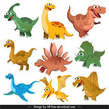 Download 860+ royalty free cute cartoon dinosaur clipart vector images. Dinosaurs Species Icons Cute Cartoon Characters Sketch Free Vector In Adobe Illustrator Ai Ai Format Encapsulated Postscript Eps Eps Format Format For Free Download 2 54mb