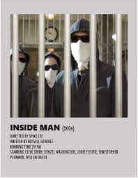 Poster Inside Man 2006 In 2021 Inside Man Movie Posters Minimalist Man Movies