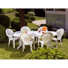 Table blanche, table de jardin, table 220 cm, table moderne, table en aluminium. Table De Jardin Vega 220 Cm