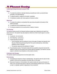 Learn english with our free online listening, grammar, vocabulary and reading activities. Listening Comprehension Lesson Plans Worksheets Lesson Planet