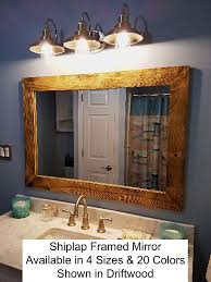 Uttermost 13829 bozeman distressed mirror blue. Home Decor Large Wall Mirror Shiplap Large Wood Framed Mirror Available In 4 Sizes And 20 Colors Shown In Driftwood Stain Bathroom Vanity Mirror Bathroom Decor Rustic Barnwood Style Mirrors