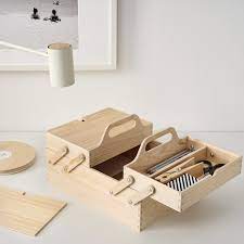 klammemacka desk organizer natural plywood 13 x8 ikea desk organization diy desk accessories ikea