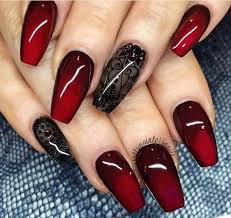 Black And Red Design Nails Daneloo Black Nail Designs Red Nails Black Nail Art
