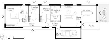 Quelle Maison Construire Sur Un Terrain En Longueur En 2020 Plan Maison 2 Chambres Plan Maison Plan Maison Plain Pied