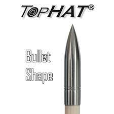 The Archery Company Tophat Wooden Arrow Points Steel Bullet