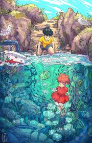 Browse our selection of ponyo wallpaper and find the perfect design for you—created by our community of independent artists. Ponyo On The Cliff Wallpapers Wallpaper Cave