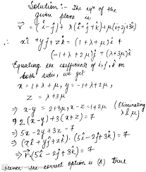 Use git or checkout with svn using the web url. Vector Equation Of The Plane R I Äµ Lambda I Äµ K Mu I 2Äµ 3k In The Scalar Dot Product From Is