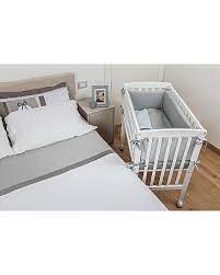 Picci Lella Next To Me Cot Crib Wood White Mattress Included Unisex Bambini