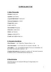 A la hora de crear su ejemplo de currículum no es necesario incluir todas las experiencias. Curriculum Vitae