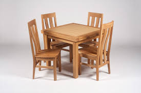 Hip And Cool Pine Wooden Square Dining Table With 4 Chairs As Small Space Interior Dining Room Fur Stylish Dining Room Expandable Dining Table Wood Dining Room