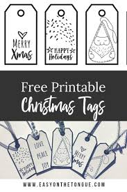 Free Black White Christmas Gift Tags Christmas Gift Tags Christmas Tags Printable Modern Gift Tags