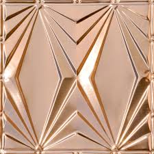 Art Deco Triangles Copper Ceiling Tile 2403 Powder Room Art Deco Tiles Art Deco Kitchen Copper Ceiling