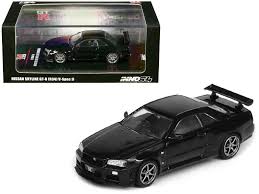 Nissan Skyline GT-R (R34) V-SPEC II RHD (Right Hand Drive) Black 164  Diecast Model Car by Inno Models