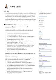 Document printing, voucher filing, account book printing, etc. Assistant Manager Resume Writing Guide 12 Samples Pdf 2020