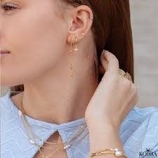 Aimee" gold earrings