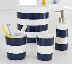 White bathroom modern bathroom small bathroom master bathroom bathroom ideas vintage bathrooms farmhouse bathroom sink small sink downstairs bathroom. Navy Stripe Kids Bathroom Set Pottery Barn Kids