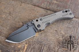 Miller Bros Blades Custom T 1 Folding Knife 25 1 4 Thick Blade Z Wear Pm Steel Titanium Frame 25 Thick Per Side Secondary Knife Blade Wood Knife