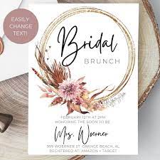 Editable Boho Bridal Shower Invitation Bohemian Bridal Shower Etsy Bohemian Bridal Shower Boho Bridal Shower Invitations Boho Bridal Shower