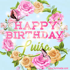 Write any name on happy birthday gifs. Beautiful Birthday Flowers Card For Luisa With Animated Butterflies Download On Funimada Com