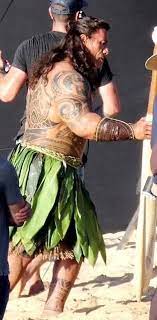 New more close look at Dwayne Johnson as Maui on the set of Disney's  live-action 'MOANA' film.