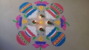 Latest Pongal Kolam With Dots 17 3 3 Even Sankranthi Muggulu Design With Colours Pongal Rangoli Youtube