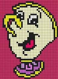 Cinderella Teacup Sprite Grid Cross Stitch Patterns Perler Bead Disney Perler Beads