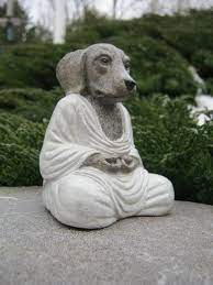 Foo dog statues are an ancient symbol of prosperity, longevity and protection and used as a decoration to attract beauty and balance to the place. Meditating Dog Buddha Dog Buddhas Meditating Animal Zen Like Statue Pet Memorial Concrete Statue Cement Statues Garden Statue Pets Concrete Statues Dog Yoga Dog Garden