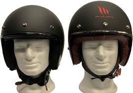 LS2 BOB Low Profile Matt Black ECE approved Open Face Helmet with dark drop  down visor